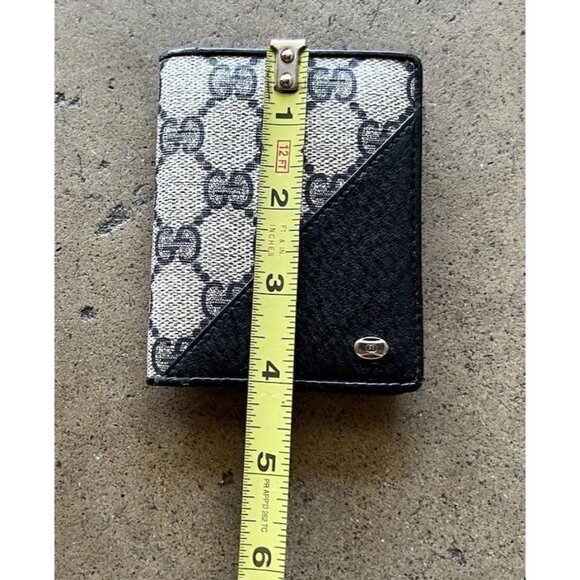 Vintage Authentic Gucci Card Holder Double Pocket Slot Light Weight Wallet - Picture 6 of 16
